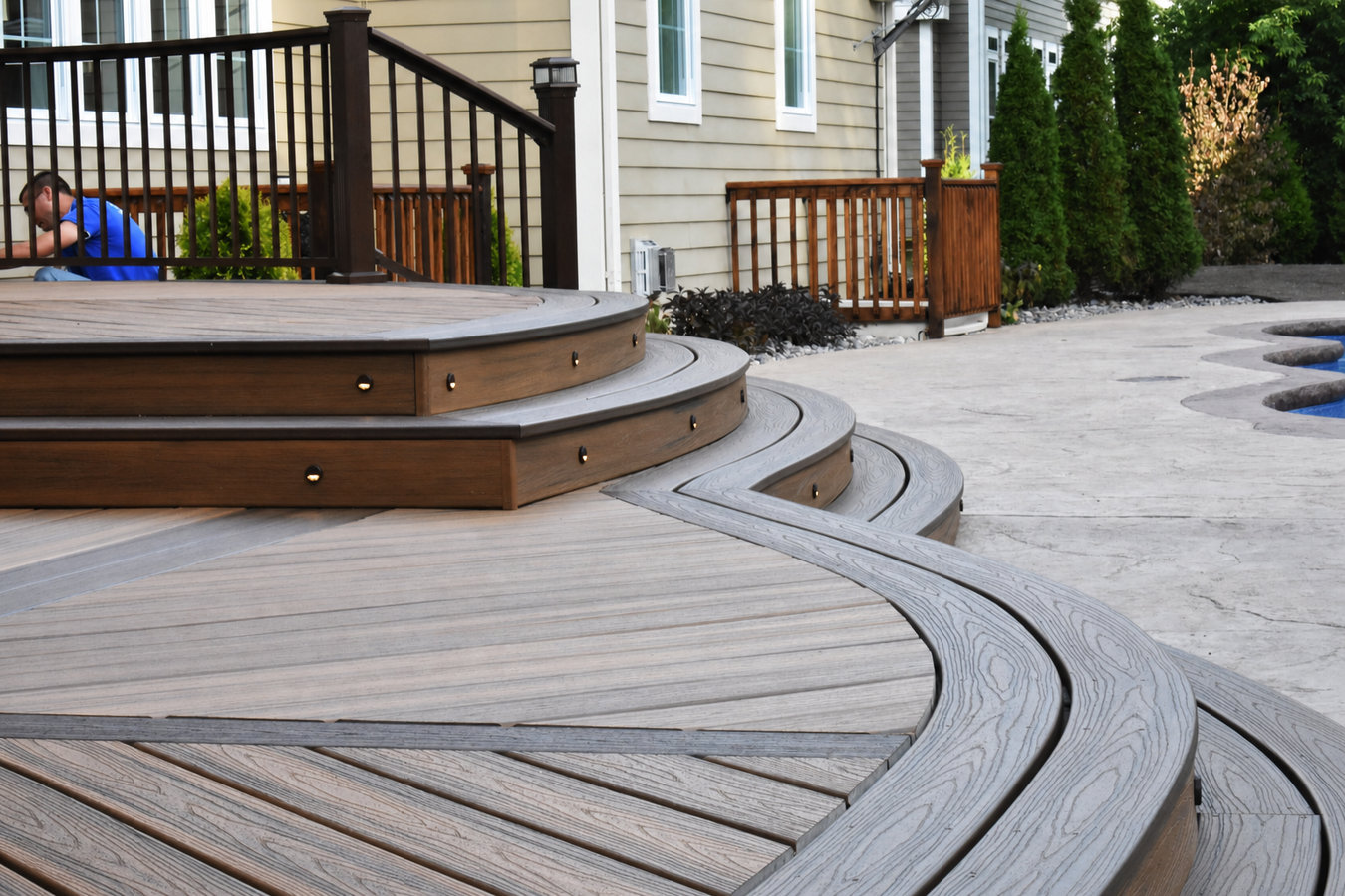 Composite deck installation